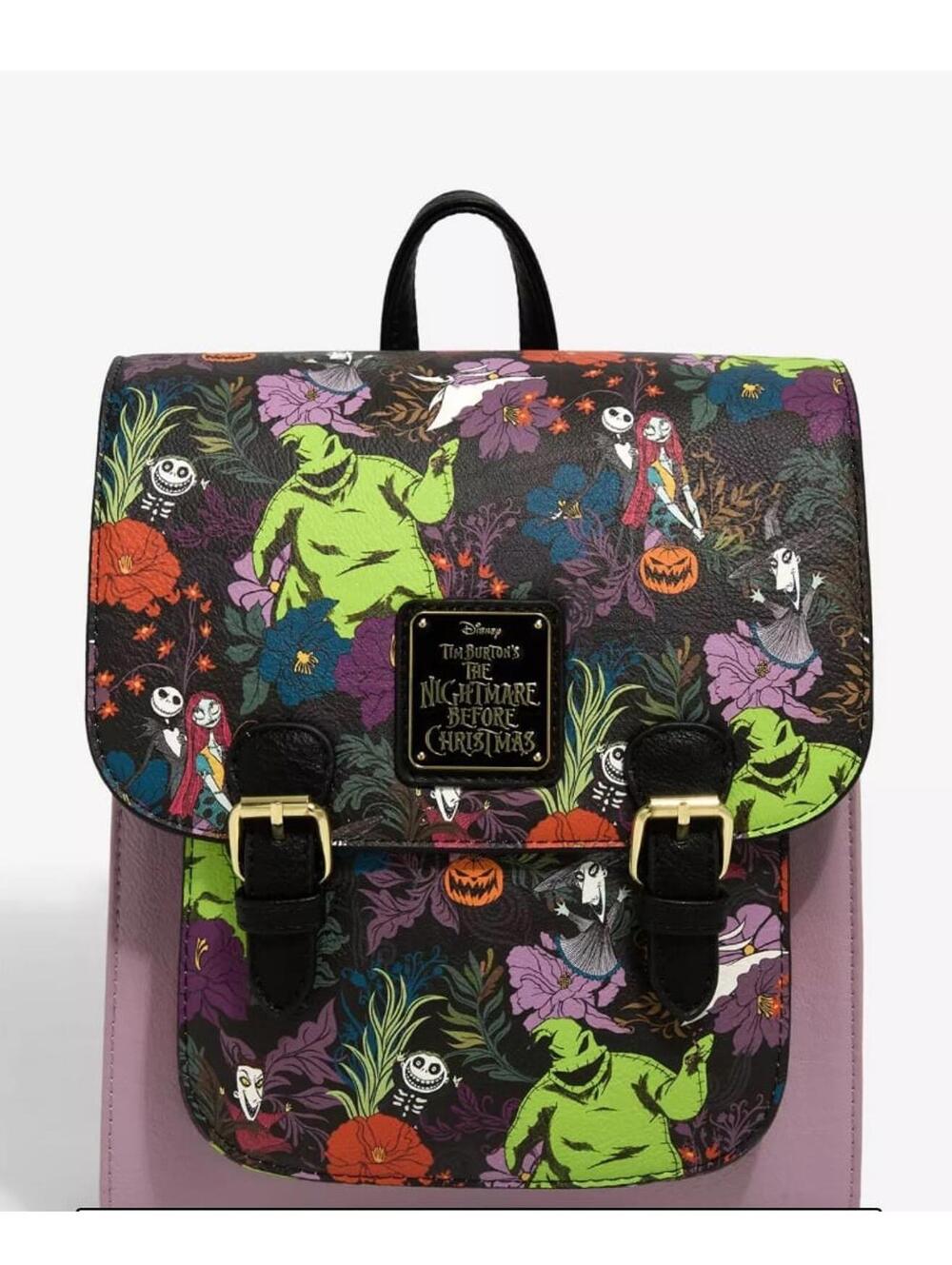 Loungefly NBC Oogie Boogie Floral AOP Buckle Mini Backpack